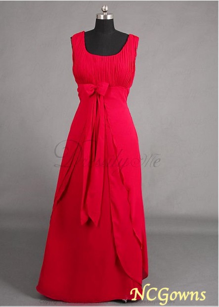 Ncgowns Bateau Full Length Length Red Tone Bridesmaid Dresses