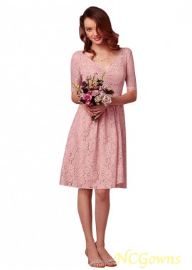 Ncgowns Natural Waistline Lace Knee-Length Short Dresses T801525354682