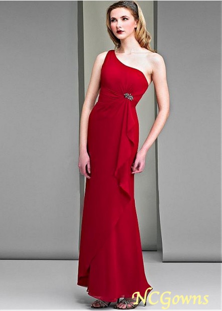 Red Tone Color Family Chiffon Fabric Bridesmaid Dresses T801525663048