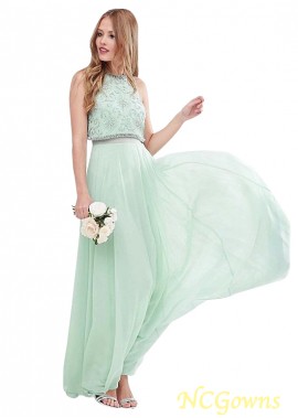 Natural Full Length Length Bridesmaid Dresses