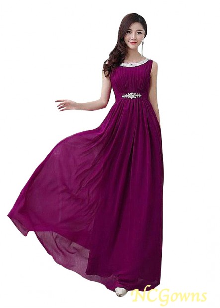 Chiffon A-Line Silhouette Full Length Length Bridesmaid Dresses