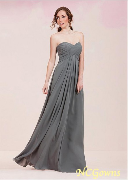 Sweetheart Natural Waistline Full Length Length Silver Dresses