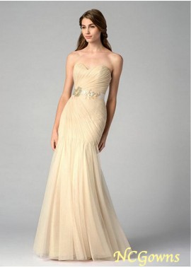 Gold Full Length Length Sheath Column Bridesmaid Dresses