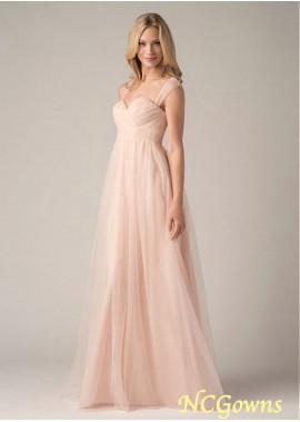 Ncgowns Full Length Natural Waistline Pink Dresses T801525662855