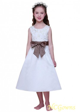 White Color Family Flower Girl Dresses