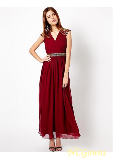 Red Tone A-Line Silhouette Special Occasion Dresses T801525408482