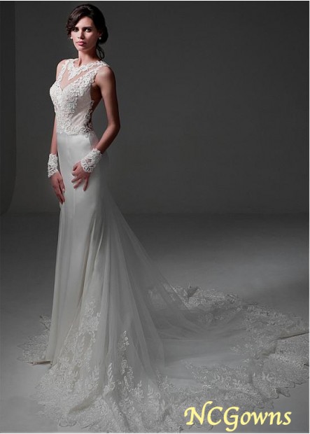 Ncgowns Natural Full Length Cathedral 50-70Cm Along The Floor Wedding Dresses