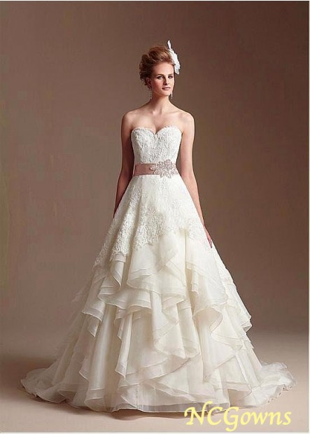 Ncgowns Organza Fabric Full Length Length Sweetheart Natural Waistline Sweetheart Neckline T801525324002