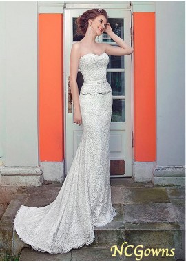Lace  Satin Natural Waistline Sleeveless Sleeve Length Wedding Dresses