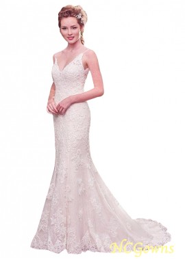 Ncgowns Mermaid Trumpet Full Length Length Natural Tulle  Lace Sweep 15-30Cm Along The Floor Champagne Dresses