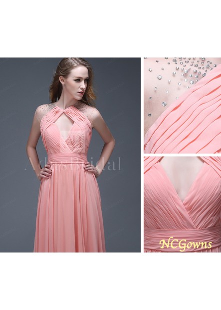 Ncgowns A-Line Floor-Length Pink Color Family Special Occasion Dresses