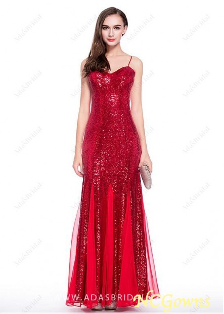 Red Tone Floor-Length Hemline Red Dresses