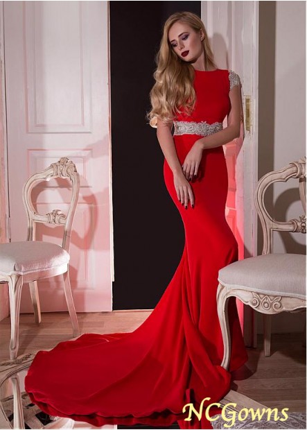 Red Tone Mermaid Trumpet Silhouette Fishtail Red Dresses