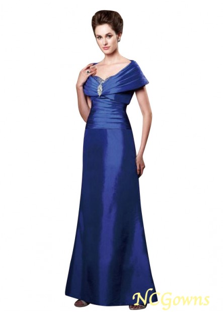 Full Length Taffeta A-Line Coat Jacket Royal Blue Dresses