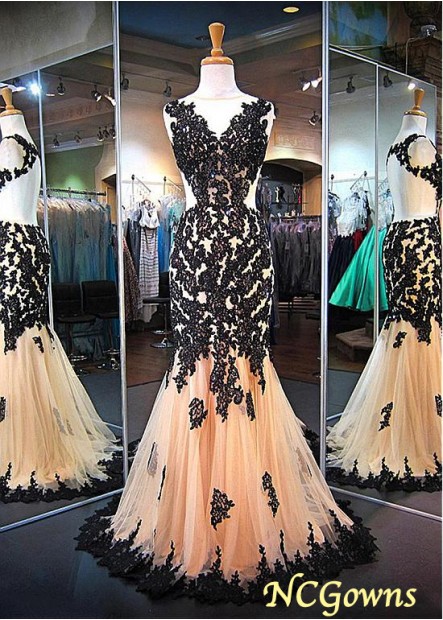 Floor-Length Hemline Tulle Fabric Jewel Neckline Special Occasion Dresses