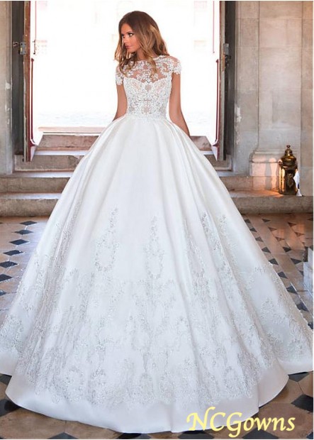 Ncgowns Short Tulle  Satin Fabric Wedding Dresses