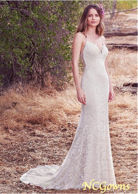 Tulle  Lace Full Length Length Sheath Column Silhouette Sleeveless Sleeve Length Natural Waistline Wedding Dresses