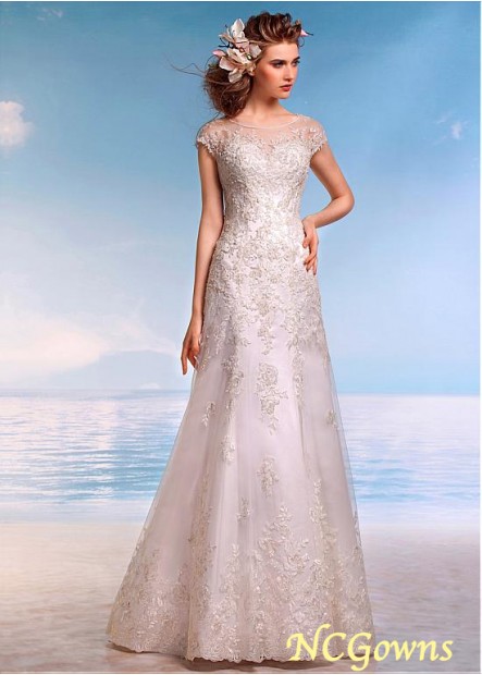 Ncgowns Tulle Chapel 30-50Cm Along The Floor Wedding Dresses