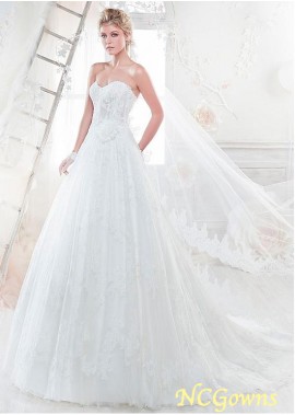 A-Line Silhouette Natural Sleeveless Wedding Dresses