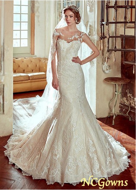 Full Length Sleeveless Mermaid Trumpet Silhouette Cathedral 50-70Cm Along The Floor Train Ball Gowns