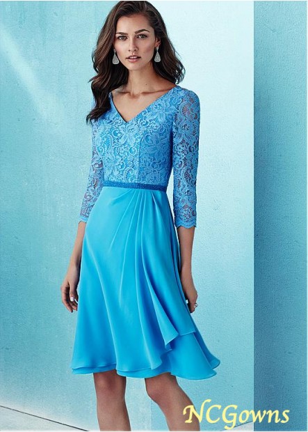 Pleat A-Line Silhouette Blue Tone Color Family Special Occasion Dresses