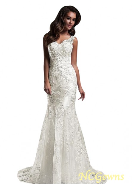 Sleeveless Sleeve Length Tulle Fabric Wedding Dresses