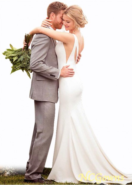 Natural Waistline 2 In 1 Full Length Sleeveless Wedding Dresses