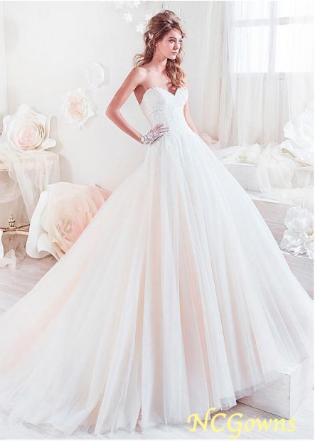 Ncgowns Cathedral 50-70Cm Along The Floor Sweetheart Natural Full Length Length Wedding Dresses