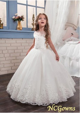 White Color Family Floor-Length Ball Gown Ivory Dresses T801525393553