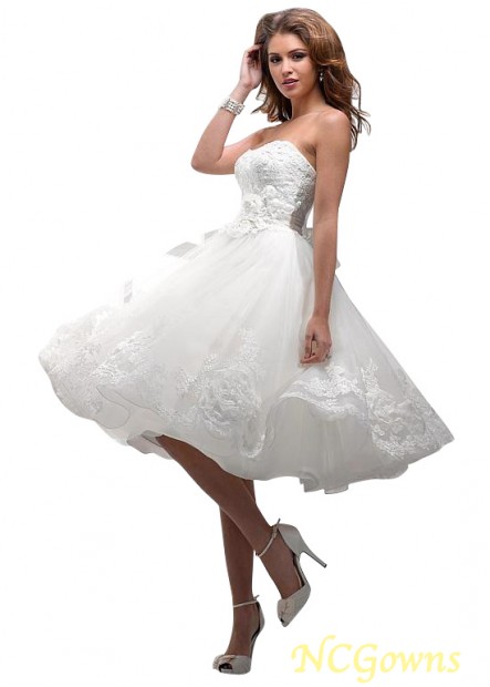 Sweetheart Knee-Length Natural Wedding Dresses