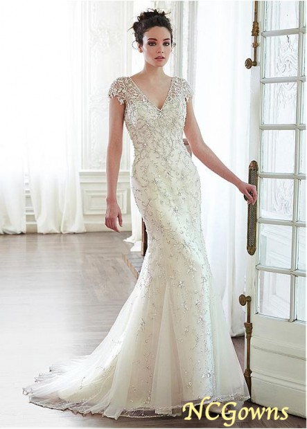 Full Length Cap Wedding Dresses T801525329558