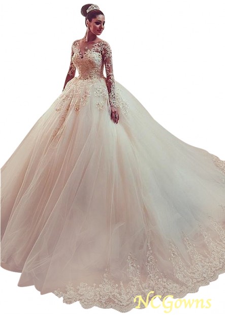 Jewel Ball Gown Illusion Sleeve Type Royal Monarch 70Cm Along The Floor Natural Waistline Ball Gowns