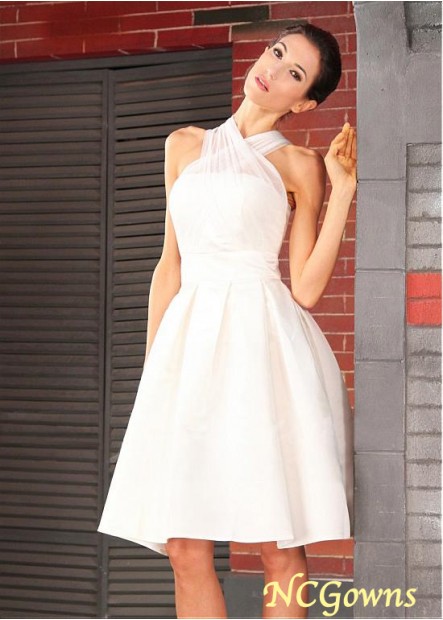 Ncgowns Sleeveless Sleeve Length Tulletaffeta Fabric Natural Wedding Dresses