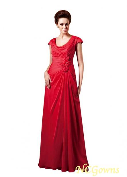 Scoop Full Length Red Dresses