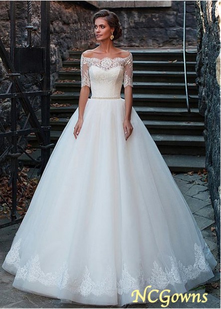 Ball Gown Silhouette Illusion Full Length Natural Wedding Dresses