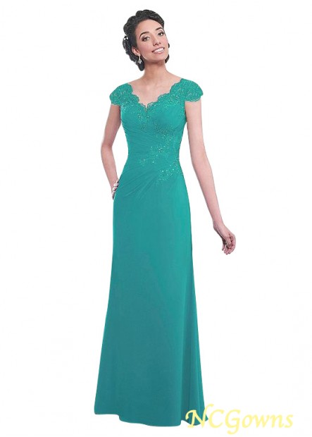 Cap Sleeve V-Neck Chiffon A-Line Mother Of The Bride Dresses