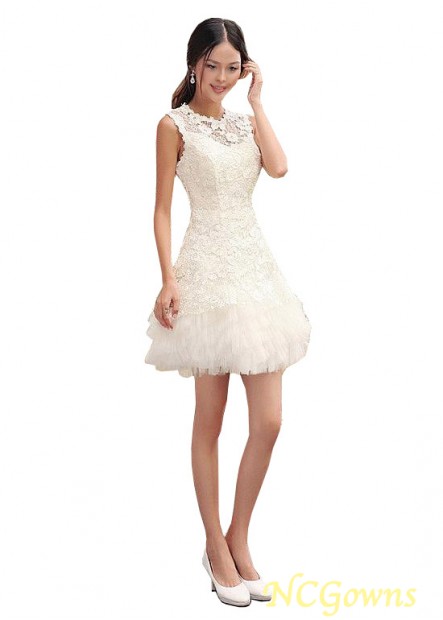 A-Line Natural Short Wedding Dresses T801525318969