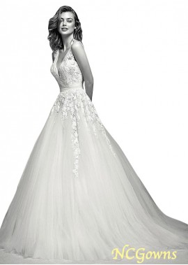 Ncgowns Natural Chapel 30-50Cm Along The Floor Full Length Wedding Dresses
