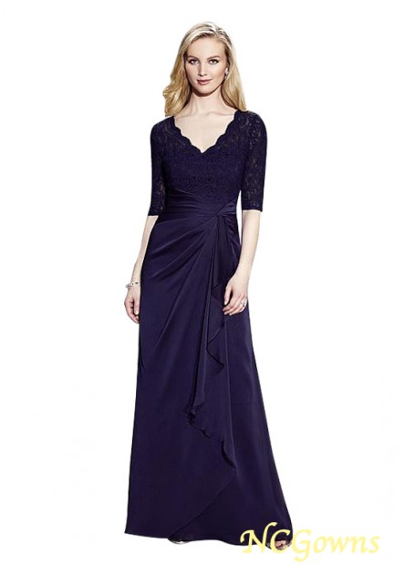 Purple Color Family V-Neck Mother Of The Bride Dresses