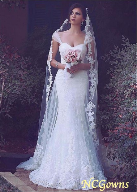 Tulle Sweetheart Natural Waistline Full Length Short Sweep 15-30Cm Along The Floor Train Wedding Dresses