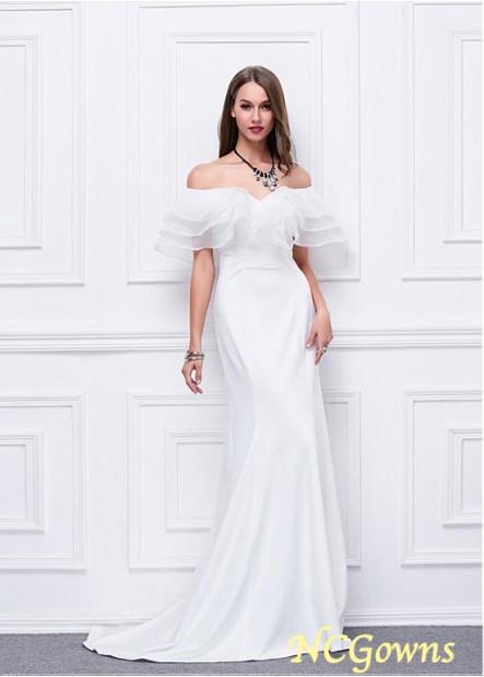 Ncgowns White Organza  Stretch Satin Us 4   Uk 8   Eu 34 Floor-Length Special Occasion Dresses