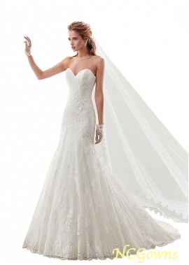 Full Length Length Sleeveless Sweetheart Neckline Natural Lace Wedding Dresses