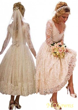 Lace  Satin Natural Wedding Dresses