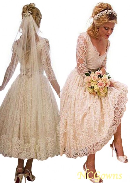 Lace  Satin Natural Wedding Dresses