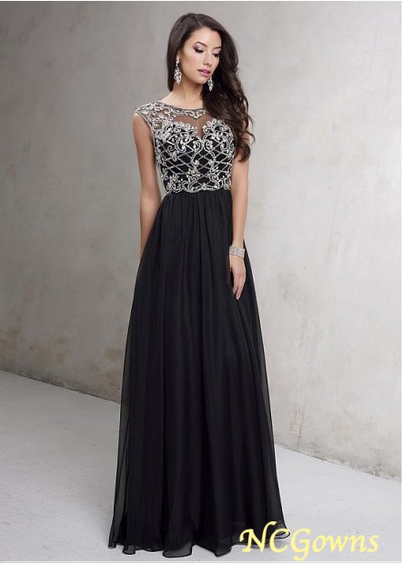 Black Color Family Silk-Like Chiffon Fabric Black Dresses
