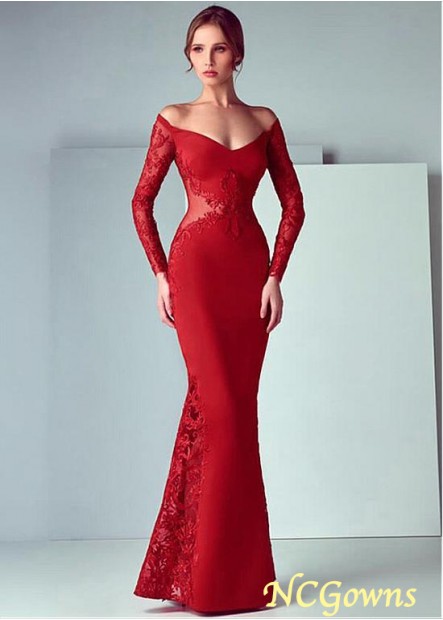 Red Tone Mermaid Trumpet Silhouette Special Occasion Dresses