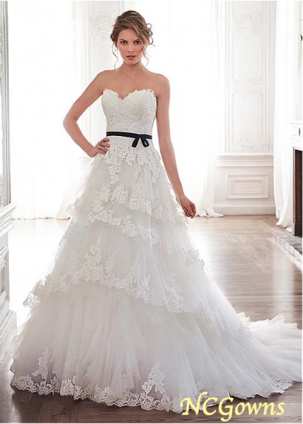 Cathedral 50-70Cm Along The Floor Tulle Fabric Sleeveless Sweetheart Neckline