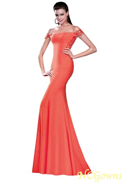 Ncgowns Orange Satin  Tulle Mermaid Trumpet Fishtail Prom Dresses