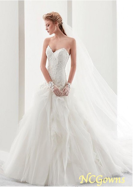 A-Line Sweetheart Natural Waistline Full Length Wedding Dresses