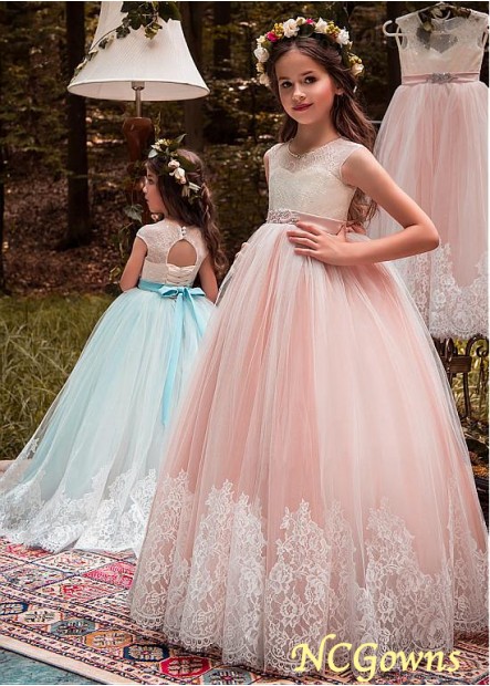 Pink Tulle Floor-Length Pink Dresses